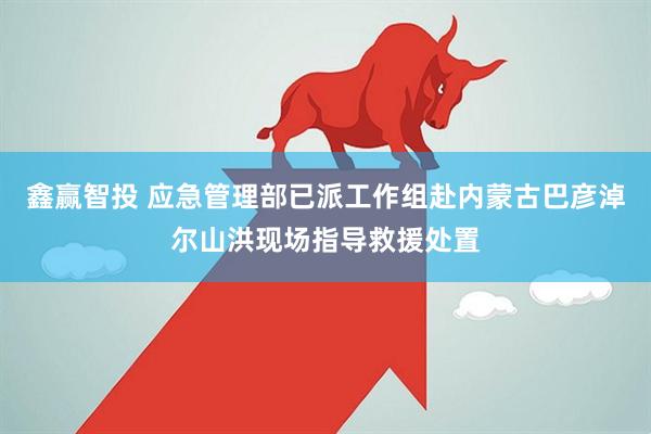 鑫赢智投 应急管理部已派工作组赴内蒙古巴彦淖尔山洪现场指导救援处置